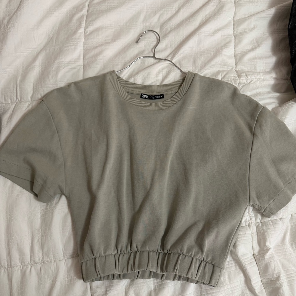 Zara sage green Women's co-ord set